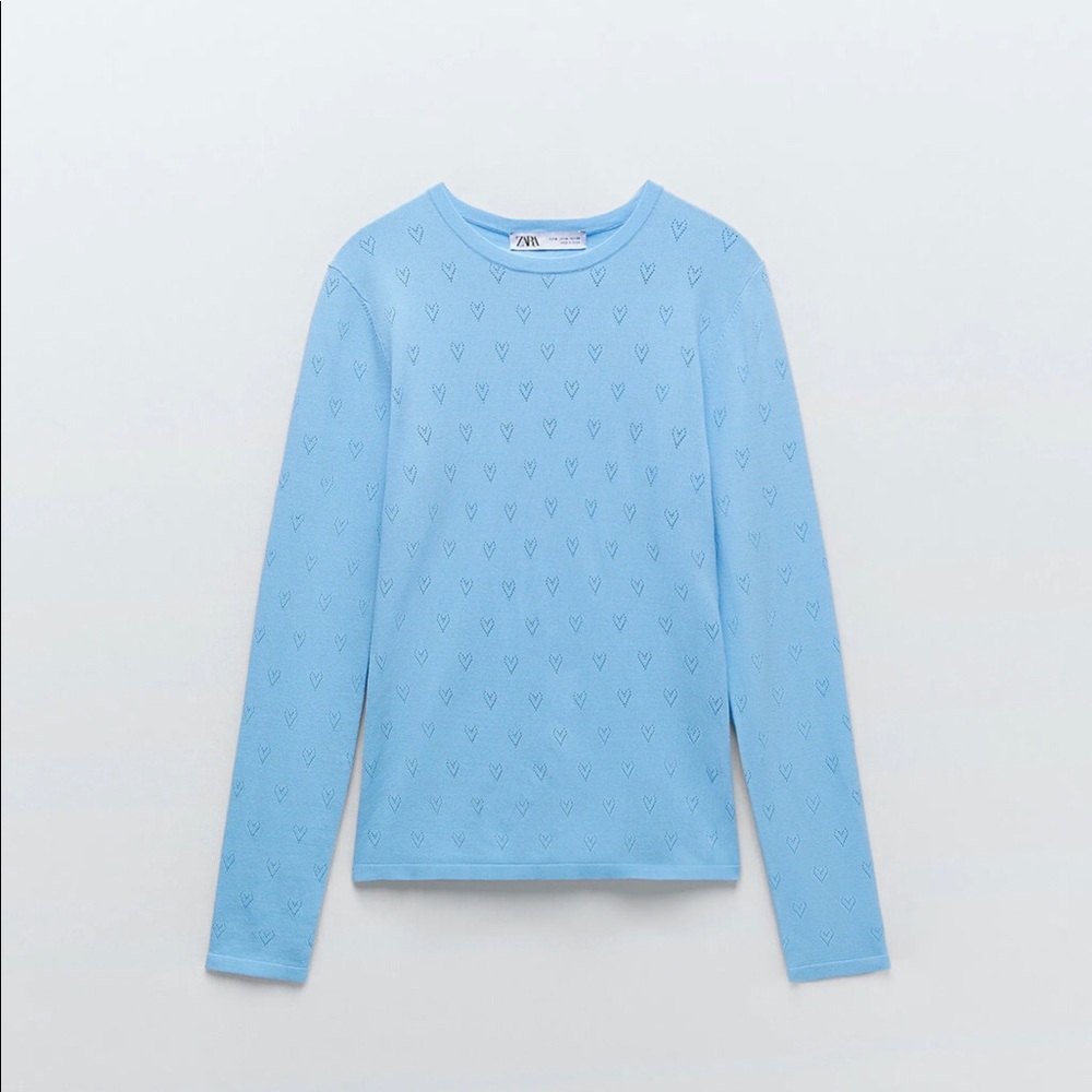 Zara Knit Heart Sweater